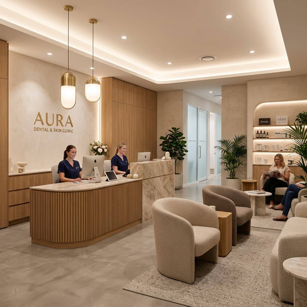 Luminé Dental & Skin Clinic Luxury Reception Lobby